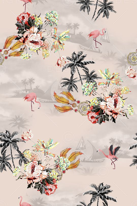 花卉印花华亿平台图片