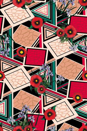 几何印花华亿平台图片