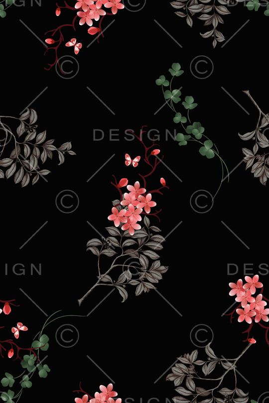 绿植树叶印花华亿平台图片