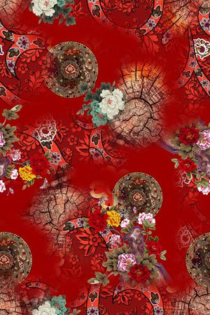 花卉印花华亿平台图片