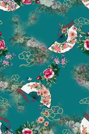 花卉印花华亿平台图片