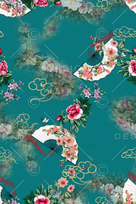 花卉印花华亿平台图片