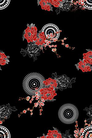 花卉印花华亿平台图片