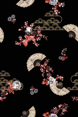 花卉印花华亿平台图片