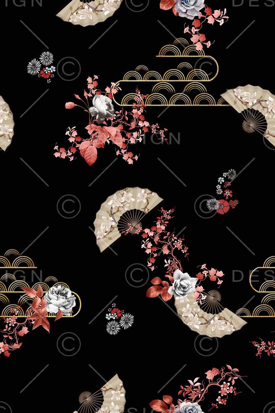 花卉印花华亿平台图片