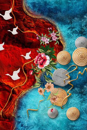 定位花印花华亿平台图片