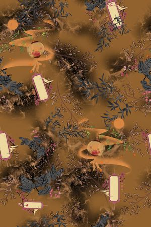 连衣裙印花华亿平台图片