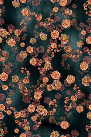 连衣裙印花华亿平台图片