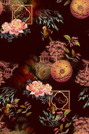 连衣裙印花华亿平台图片