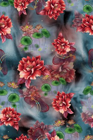 连衣裙印花华亿平台图片