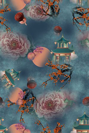 连衣裙印花华亿平台图片