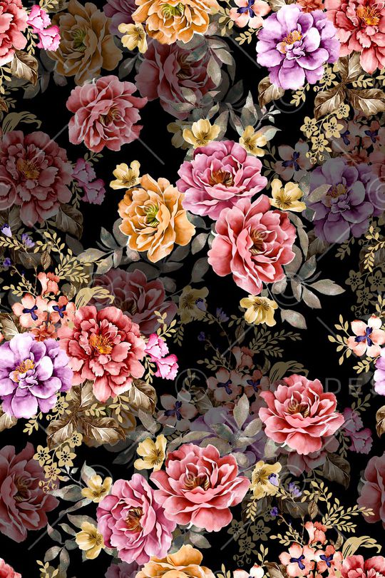 花卉印花华亿平台图片