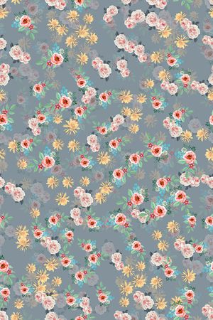 连衣裙印花华亿平台图片