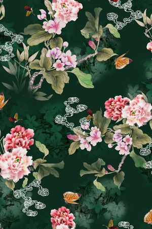 绿植树叶印花华亿平台图片