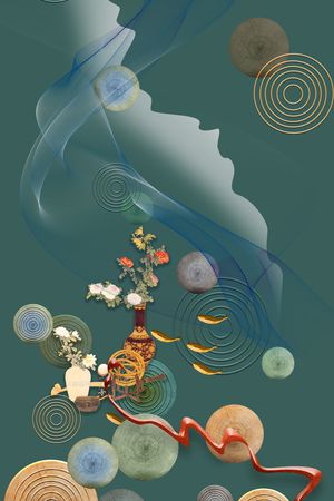 花瓶印花华亿平台图片