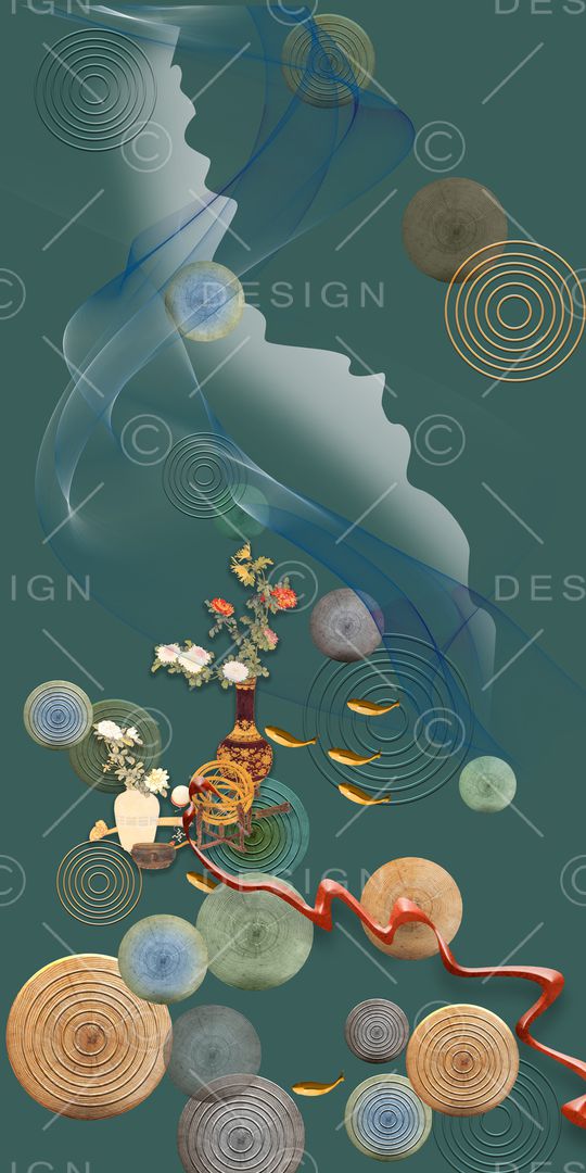 花瓶印花华亿平台图片