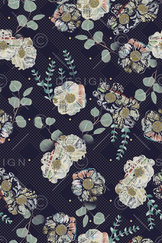 花卉印花华亿平台图片