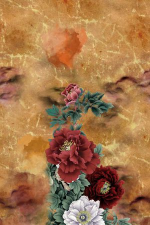 花卉印花华亿平台图片