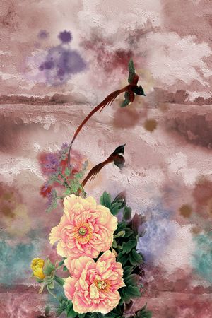 花卉印花华亿平台图片