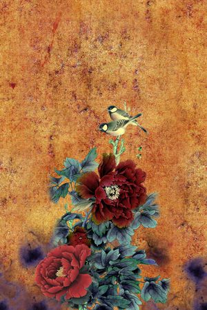 花卉印花华亿平台图片