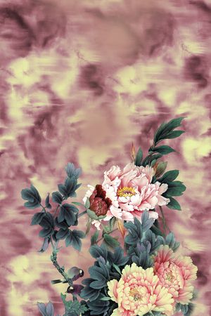 花卉印花华亿平台图片