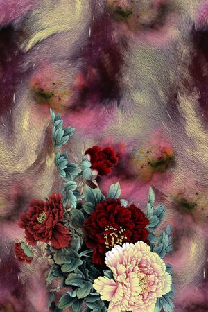 花卉印花华亿平台图片