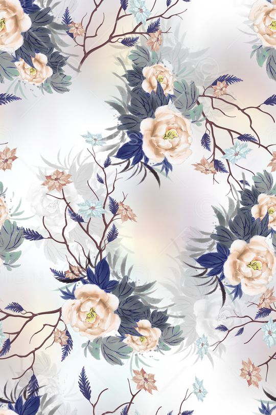 花卉印花华亿平台图片