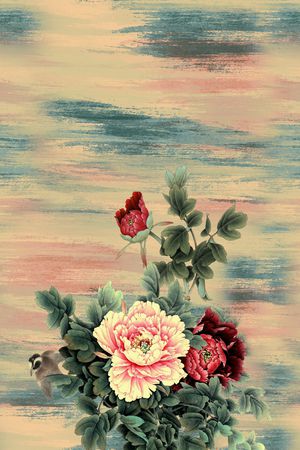 花卉印花华亿平台图片