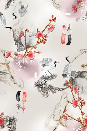 花卉印花华亿平台图片