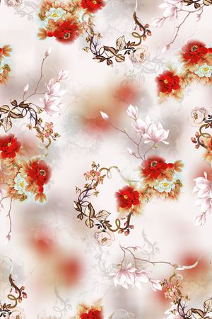 花卉印花华亿平台图片