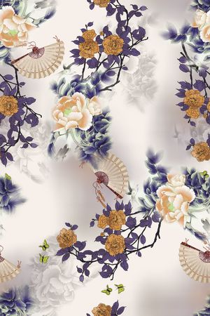 花卉印花华亿平台图片