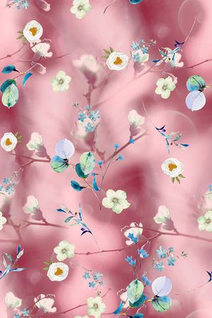 玉兰花印花华亿平台图片