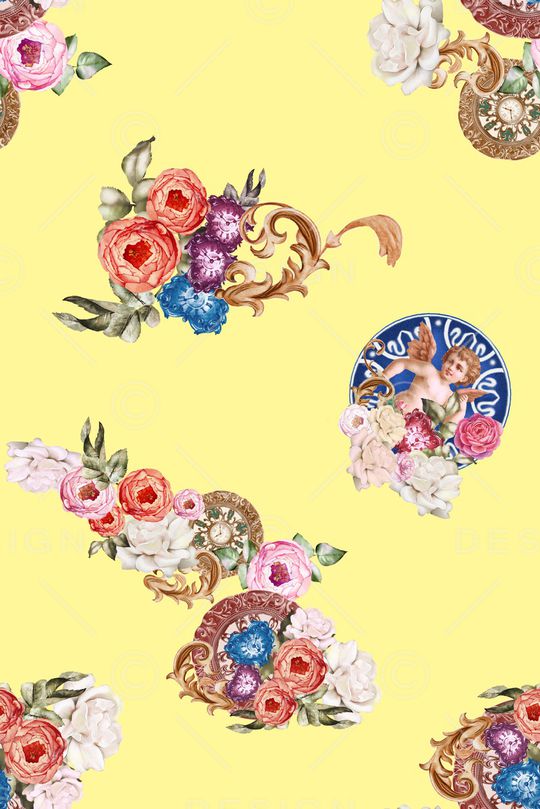 玉兰花印花华亿平台图片