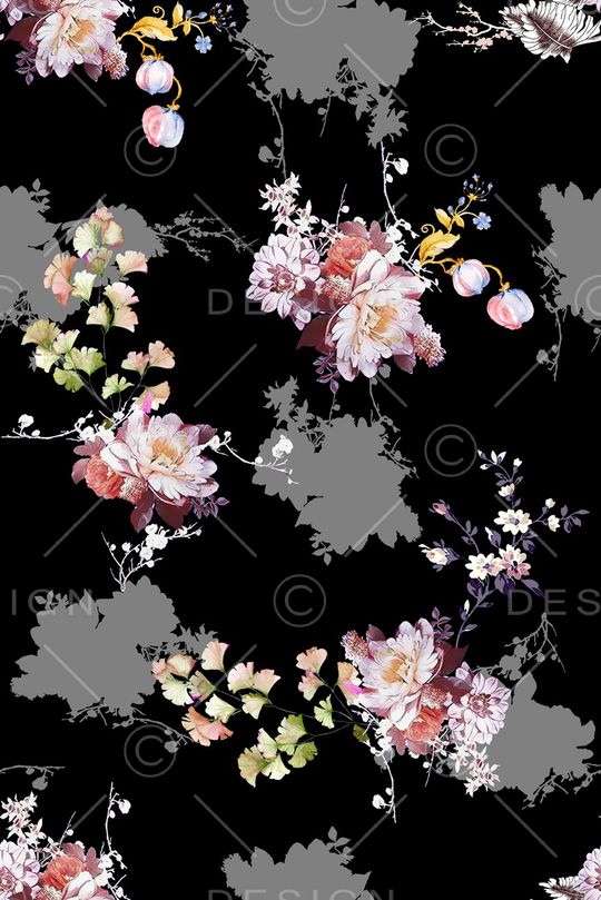 玉兰花印花华亿平台图片