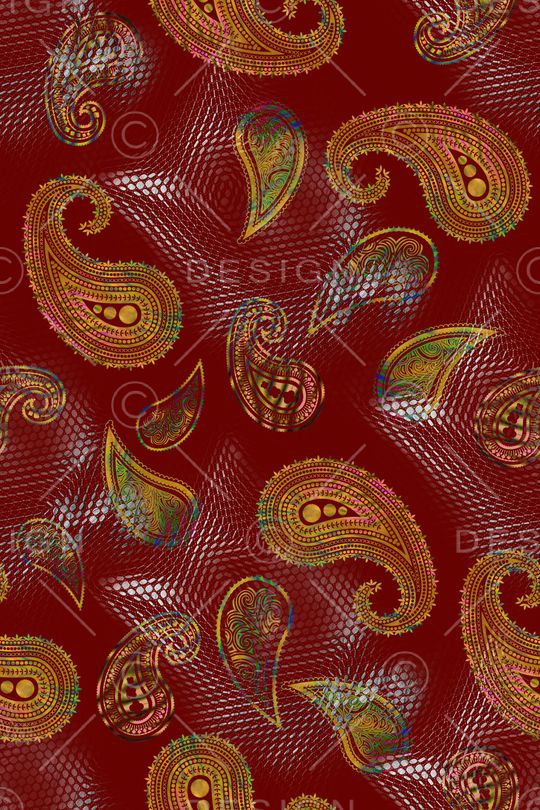 佩斯利印花华亿平台图片