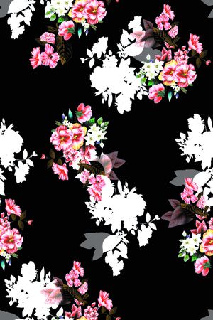 抽象花卉印花华亿平台图片