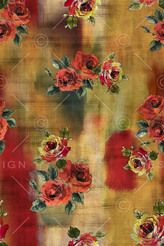 抽象花卉印花华亿平台图片