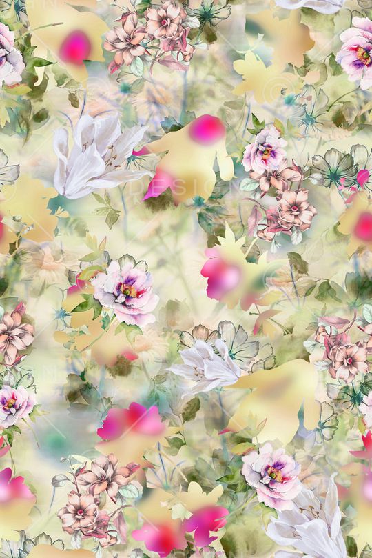 抽象花卉印花华亿平台图片