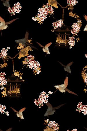 动物花卉印花华亿平台图片