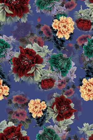 连衣裙印花华亿平台图片