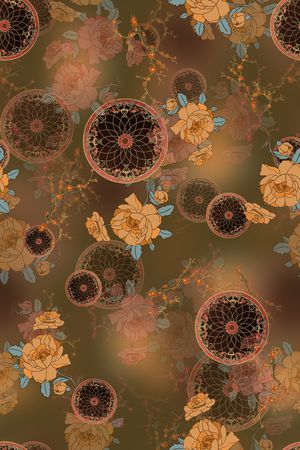 连衣裙印花华亿平台图片