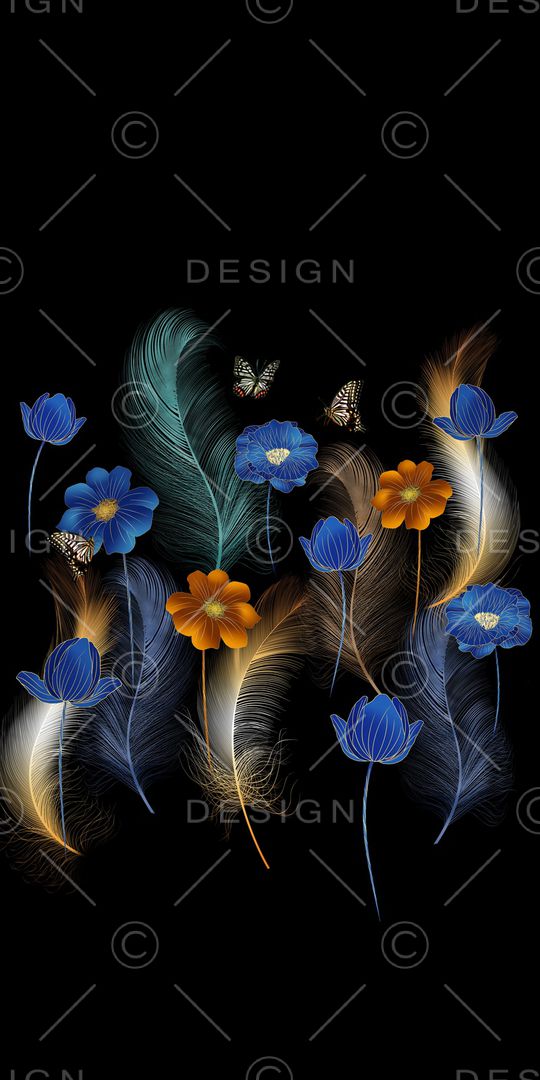 羽毛印花华亿平台图片