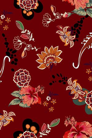 连衣裙印花华亿平台图片