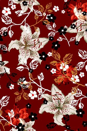 连衣裙印花华亿平台图片