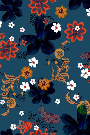 连衣裙印花华亿平台图片