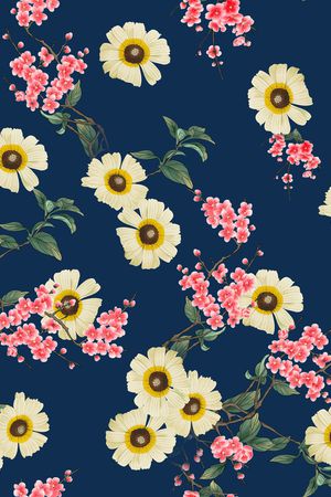 连衣裙印花华亿平台图片