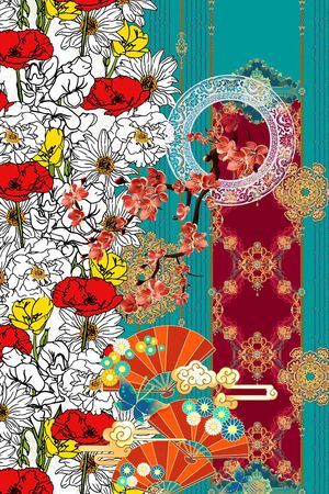 几何印花华亿平台图片