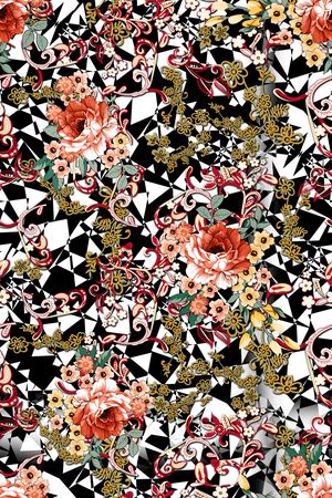 几何印花华亿平台图片