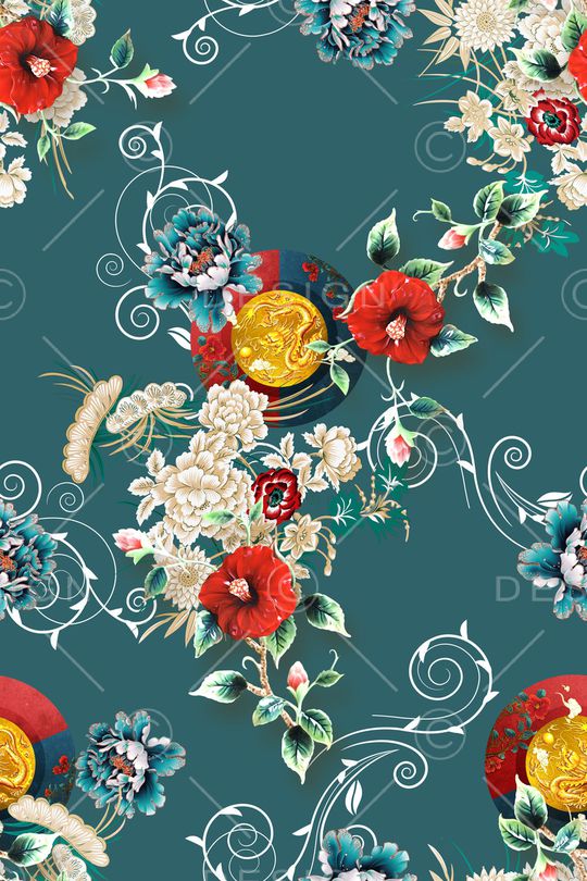 绿植树叶印花华亿平台图片