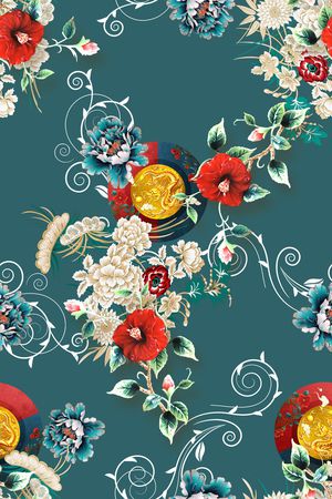 绿植树叶印花华亿平台图片